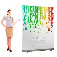 Banner con Portabanner  Roll Up 150x200 cm