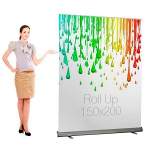 Banner con Portabanner  Roll Up 150x200 cm